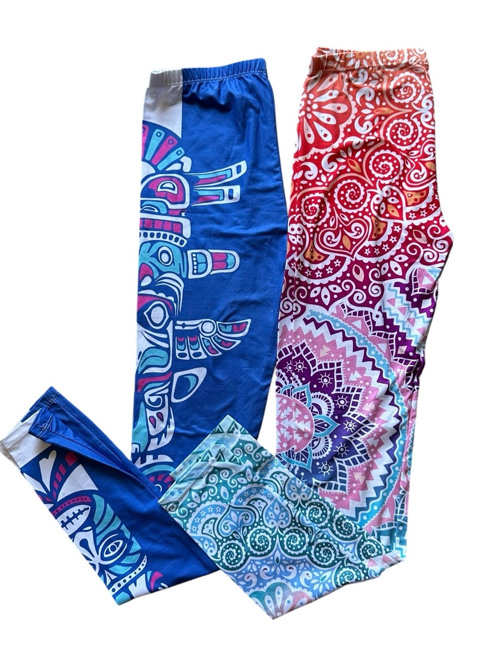 Zohra Bundle 2 Festival Leggings OS Totem Tribal + Mandala Ombre One Size